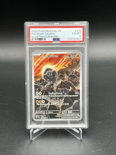 2023 Pokémon Paldea Evolved 218 Paldean Tauros Illustration Rare PSA 6