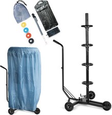 cartrend 10441 Felgenbaumwagen, Felgenbaum fahrbar mit Zubehör