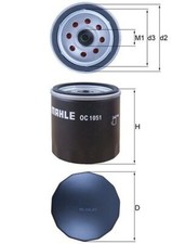MAHLE Ölfilter OC 1051 Anschraubfilter für FORD VOLVO MAZDA FIESTA FOCUS MAX V60