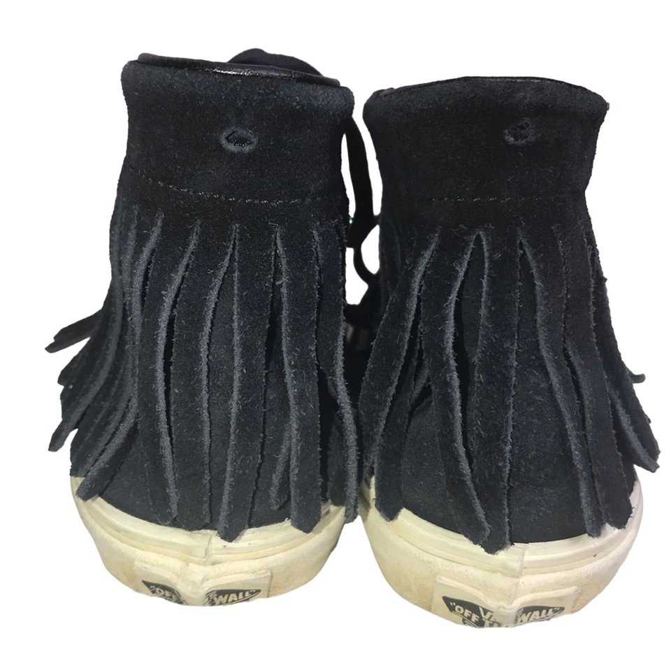 Camisetas altas Vans de cuero negro con flecos de gamuza 1,5 Foto 3 de 4