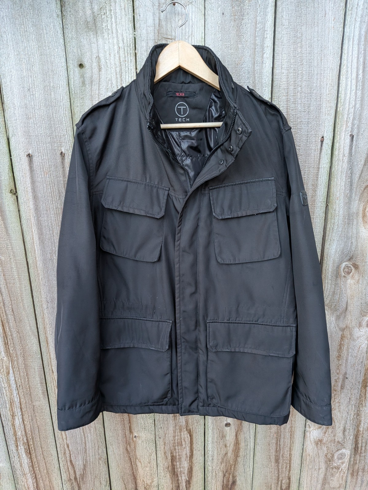 Tumi Tech Jacket Softshell Medium Black Pockets V… - image 1