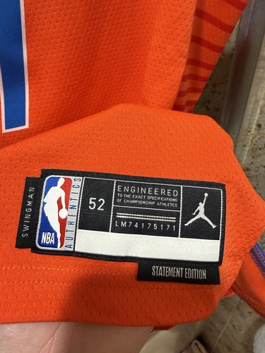 NWT 2026 Xl 52 Oklahoma City Thunder Chet Holmgren Jordan NBA Statement Jersey - Bild 6 von 10