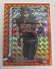 Darius Robinson 2025 Topps Chrome #9 Football Leather Orange Refractor /25 KG