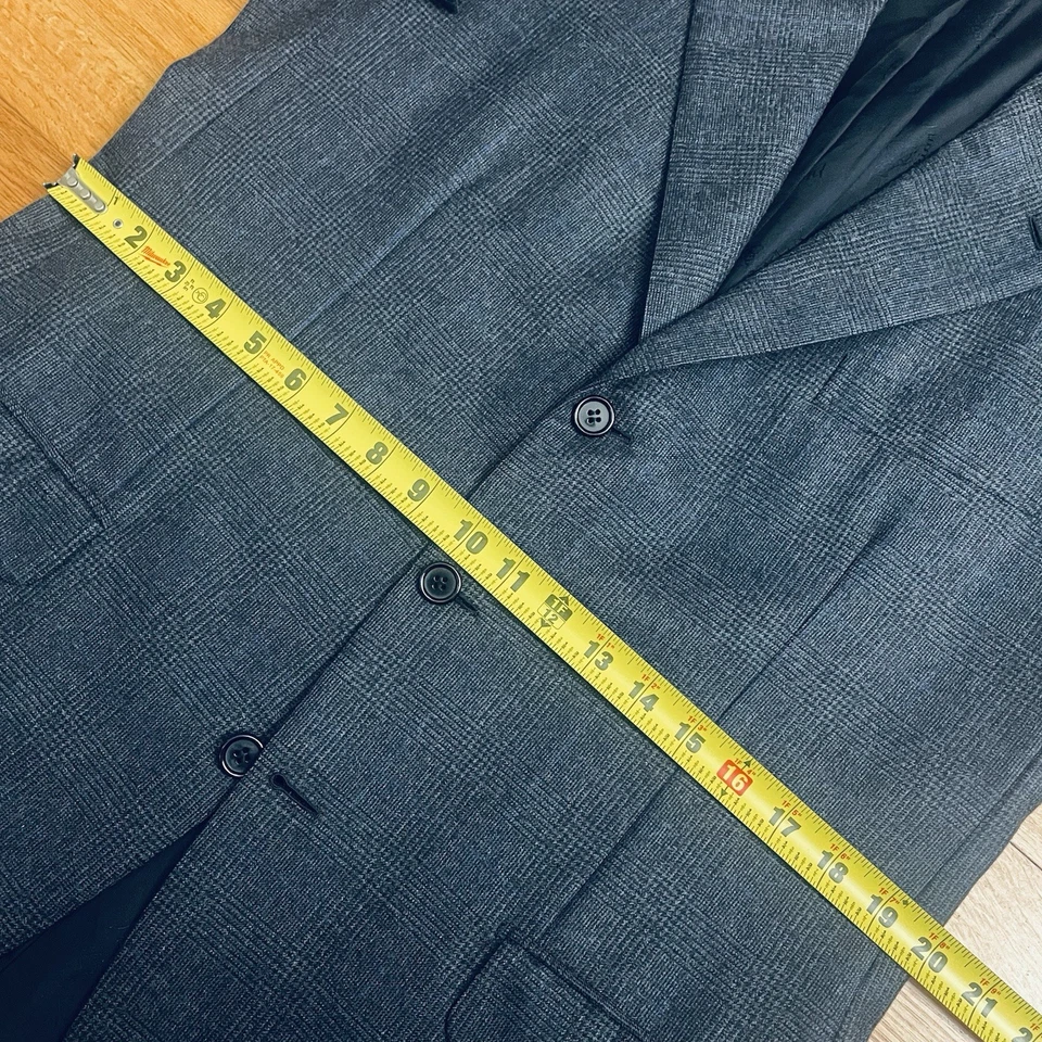 Blazer Brioni Glen Check Azul Marino IT50 (US40) Hecho en Italia 100% Lana Foto 4 de 4