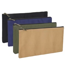Heavy Duty 16 oz. Canvas Tool Bags with Metal Zippers Multi Purpose Waterproo...