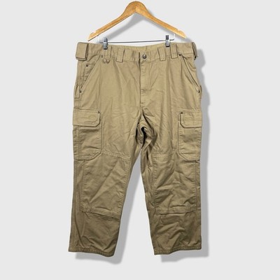 Duluth Trading Co Cargo Pants Mens 44x30 Tan Fire Hose Workwear Double Knee