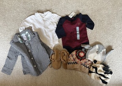 7 Piece Lot Baby clothes -sz 0 to 24 Months- GAP, Ralph Lauren, Janie Jack, Etc