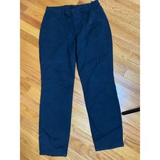 Banana Republic Square Pocket cropped Chinos Blue Size 8 Stretch NWT