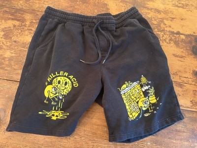 Killer Acid Sweat Shorts Unisex Medium LSD Peace Trip Black
