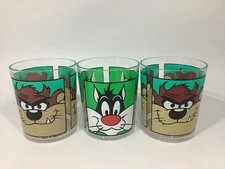 Vintage Zak Designs 1991 Plastic Warner Bros Looney Tunes Cups x3