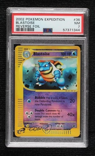 Blastoise Reverse Foil Pokemon e-Card Series Expedition PSA 7 2002