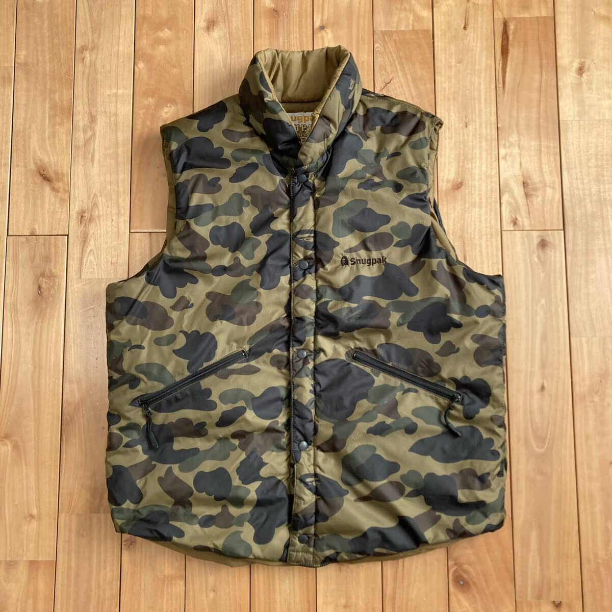 Reversible Snugpak × BAPE CAMO Batting Vest A Bathing Ape Size XL