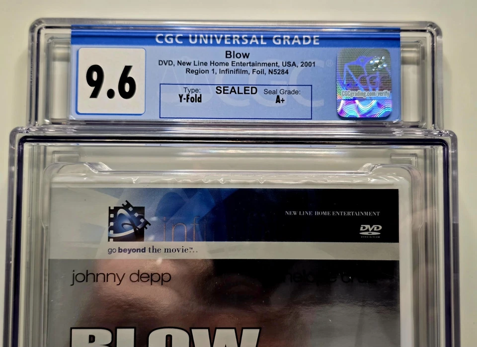 Blow (DVD, 2001) Brand New Sealed Graded CGC 9.6 Seal Grade A+ Foto 2 de 3