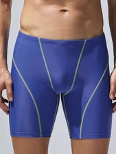 Men's Basic Simple Tight-Fitting Five-Point Swimming Trunks Are Suitable for Sum