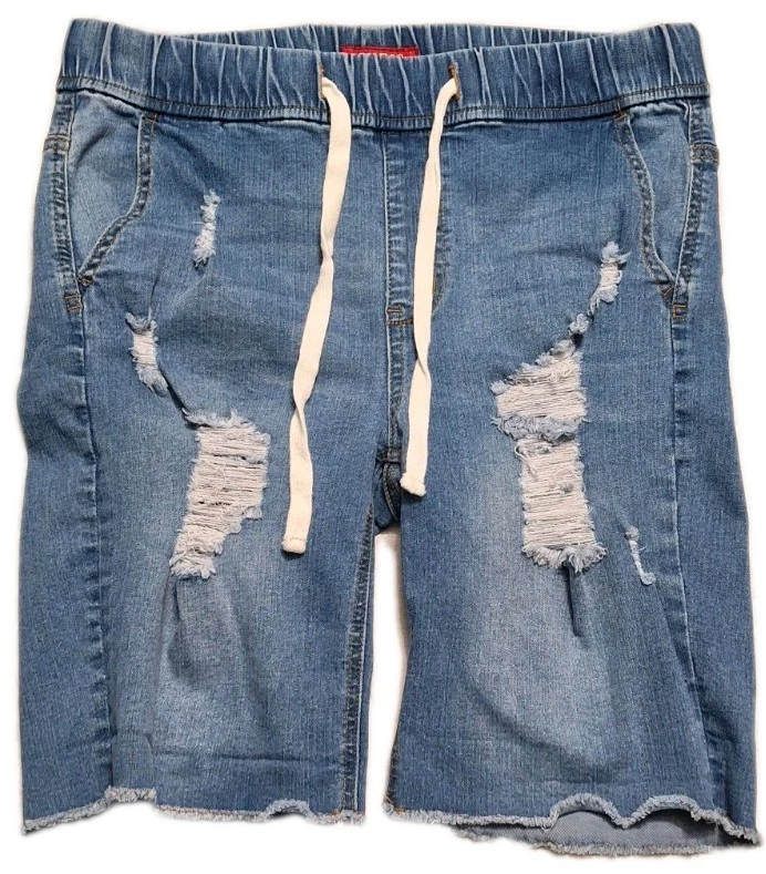 GUESS SzM искусственно состаренный джинсовой ткани Med синий Jean середины подъема Бермуды отрезной тянуть на шорты - Изображение 2 из 4