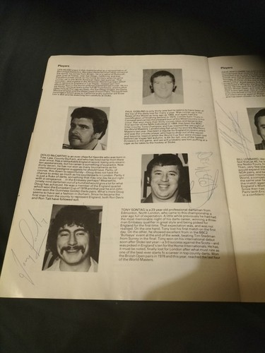 RARE 1980 WORLD PROFESSIONAL DARTS CHAMPIONSHIP PROGRAMME @ JOLLEES SIGNED X 10 - Picture 6 of 7