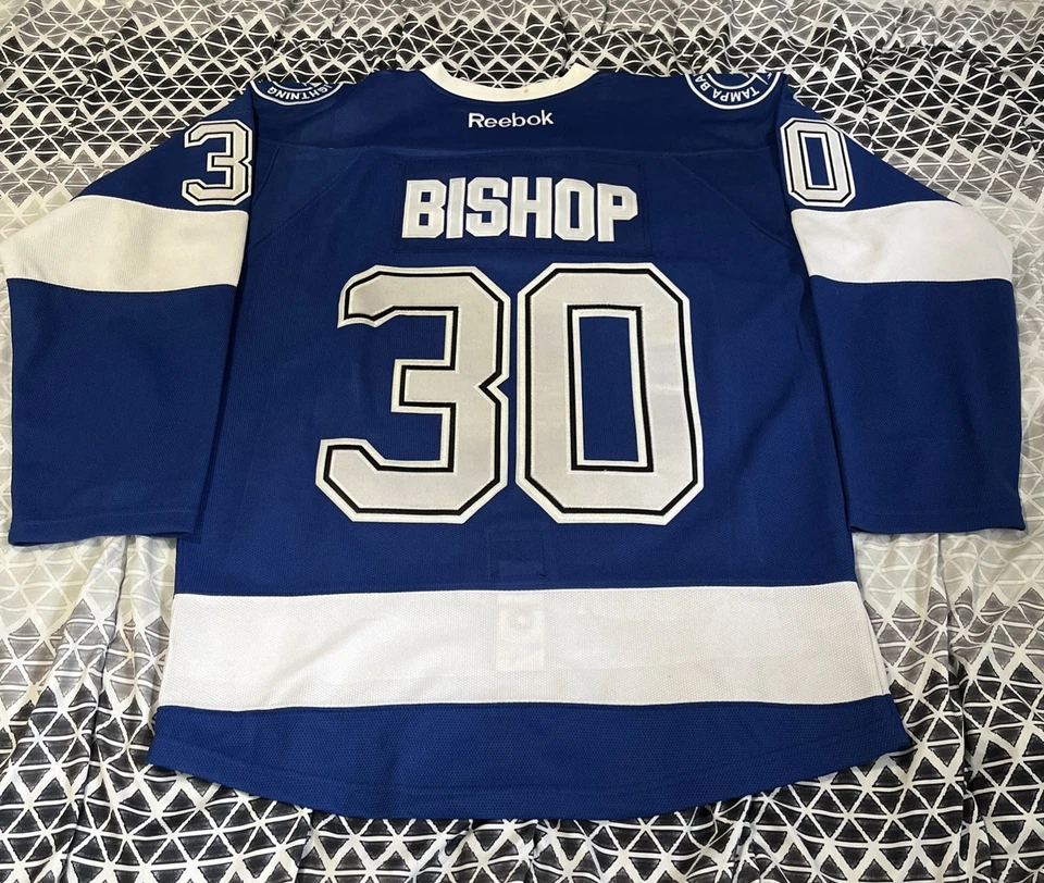 Tampa Bay Lightning Ben Bishop NHL Jersey #30 Reebok Men’s Shirt Size 48 - Image 2 of 4