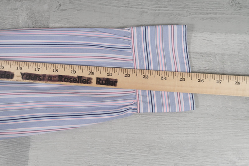 Turnbull & Asser Exclusive 17" 43cm Mens Shirt Blue Pink Stripe Long Sleeve - Afbeelding 9 van 11