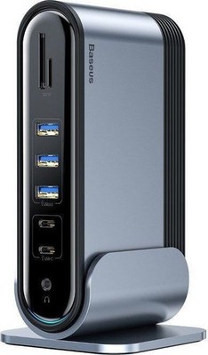 USB-C Docking Station Hub, 17 Ports, Gigabit Ethernet, SD/MicroSD