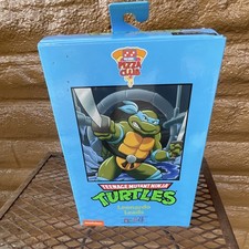 NECA Teenage Mutant Ninja Turtles Leonardo Pizza Club Figure Boxed Accessories