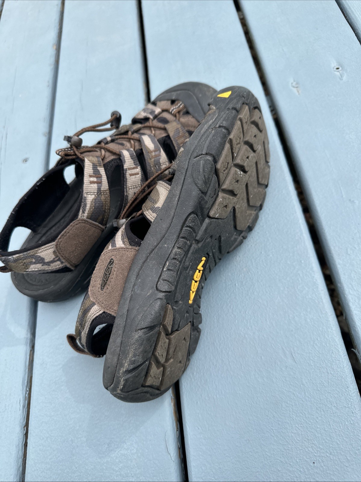 Sandali Keen Taglia Uomo 9 5 Cascade Marrone Verde Mimetico Sportivi Regolabili Vedi Foto