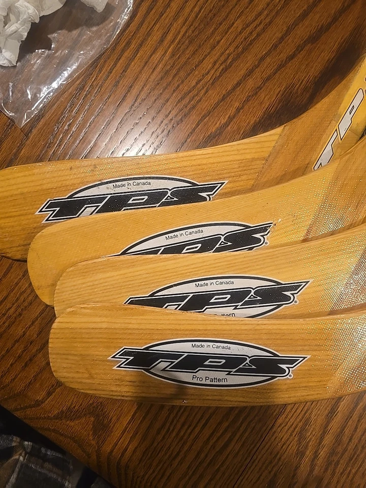 Vintage TPS Wooden Replacement Hockey Stick Blades P13 Left Hand Shot Lot Of 4 - Image 2 of 4