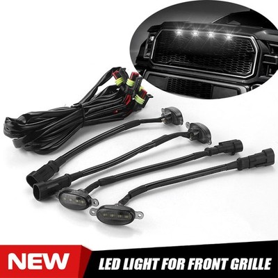 4PCS Smoked White Front Grille LED Light For Ford F-150 Explorer Escape Raptor