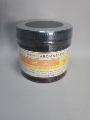 Arbonne Aromassentials Awaken Sea Salt Scrub 16 oz Factory Sealed New