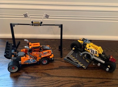 Lego Technic:Racing Truck&Motorcycle-COMPLETE kits w/ working pull-back motors