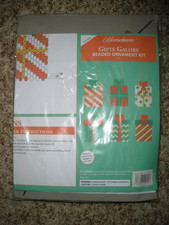 Vintage HERRSCHNERS GIFTS GALORE BEADED ORNAMENTS KIT - SET OF 6 - NEW Christmas