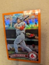 2011 Topps Chrome Baseball Kevin Youkilis #90 Orange Refractor