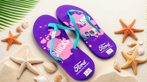 Womens Sandals Thong Flip Flops Beach Pool Slippers Shoes Ford Mustang Girl - Picture 5 of 5