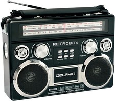 Dolphin Audio Retrobox Portable Bluetooth Speaker Black 