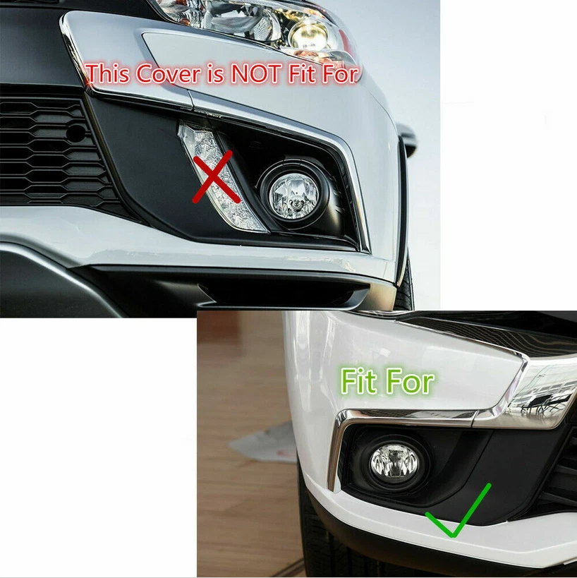 Par de luces antiniebla para Mitsubishi Outlander Sport ASX RVR 2016-2019 cubierta lámpara bisel Foto 2 de 4