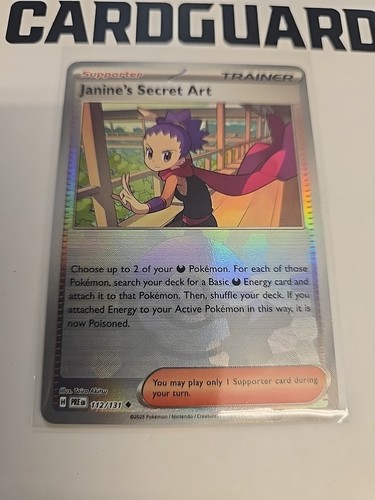 Janine's Secret Art 112/131 Poke Ball Reverse Holo Prismatic Evolutions English