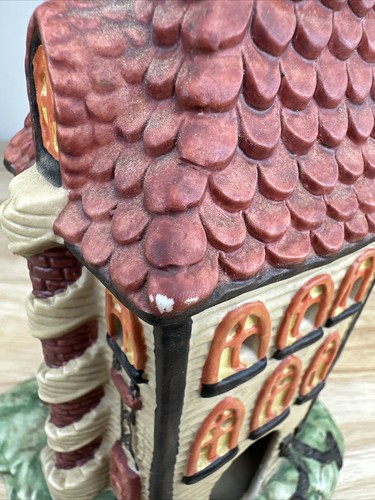 Vtg Midwest Creepy Hollow DR. FRANKENSTEIN'S MANSION Ceramic Halloween Building - Picture 6 of 15