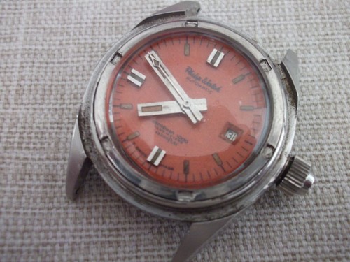 Philip Watch caribbean BOY DIVER 1000 mt 3300 fts ORANGE DIAL Automatic Funziona - Foto 11 di 13