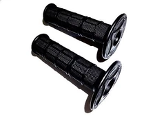 NEW PAIR OF 7/8'' RUBBER BLACK THROTTLE HANDLE BAR GRIPS DIRT PIT BIKE MOTOCROSS