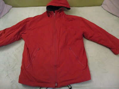 Damen PARKA JACKE mit Kapuze weinrot Gr. 44 - MONTEGO innen mit Fleece gefüttert