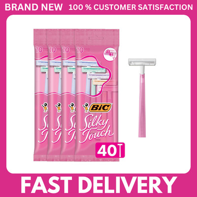 BIC Silky Touch Women's Twin Blade Disposable Razors, 40 Count (4 Packs of 10)