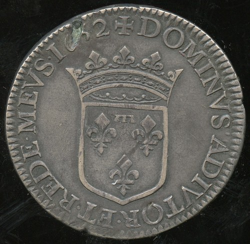 Dombes Anne-Marie-Louise d'Orléans (1650-1693) Ecu d'argent 1652 Trévoux Rare - Picture 2 of 2
