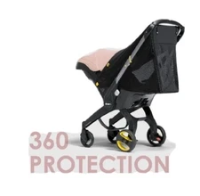 Doona car seat 360 protection sunshade & insect net with carry bag in black (C5)