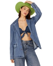 Lola Women's Denim Blazer - Monaco-ab