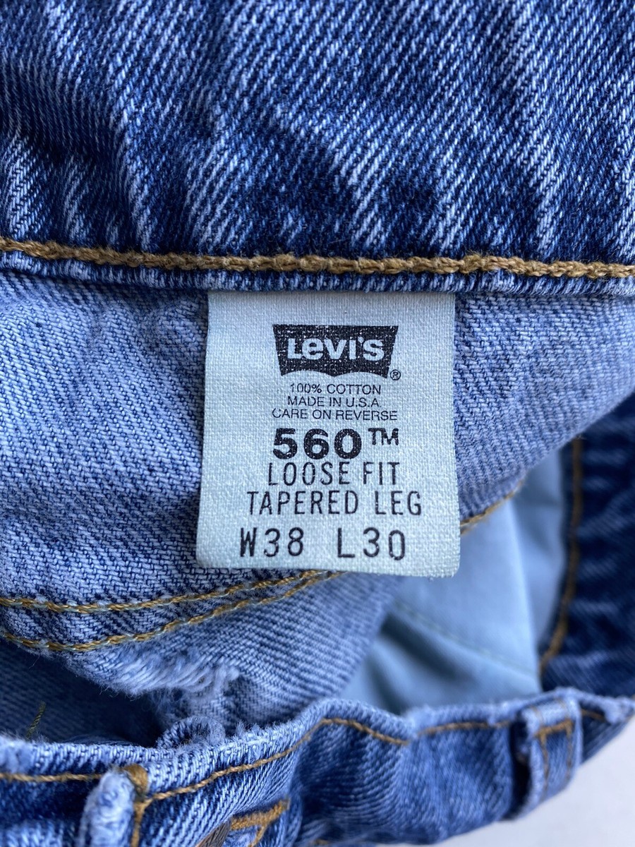 リーバイス 560 usa製 96年1月 1996 Levi's 560 Orange Tab Loose Tapered Blue Denim Jeans