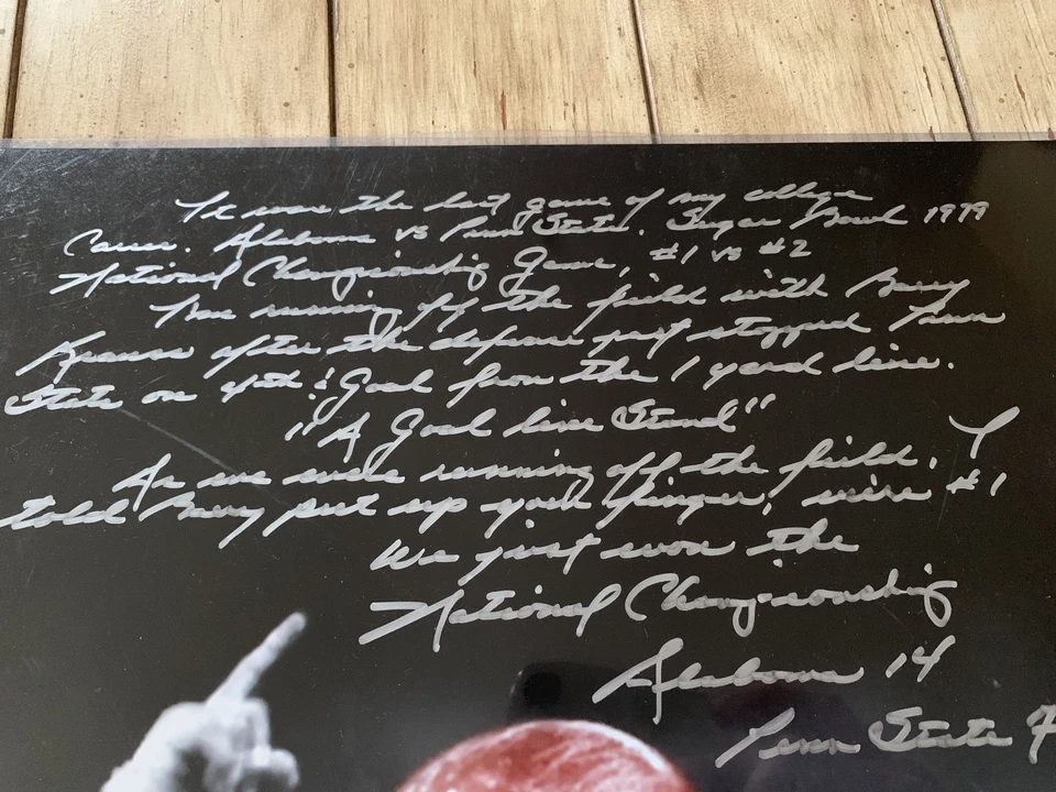 Marty Lyons Autographed/Signed 16x20 Photo Alabama Crimson Tide Inscription - Image 4 of 4