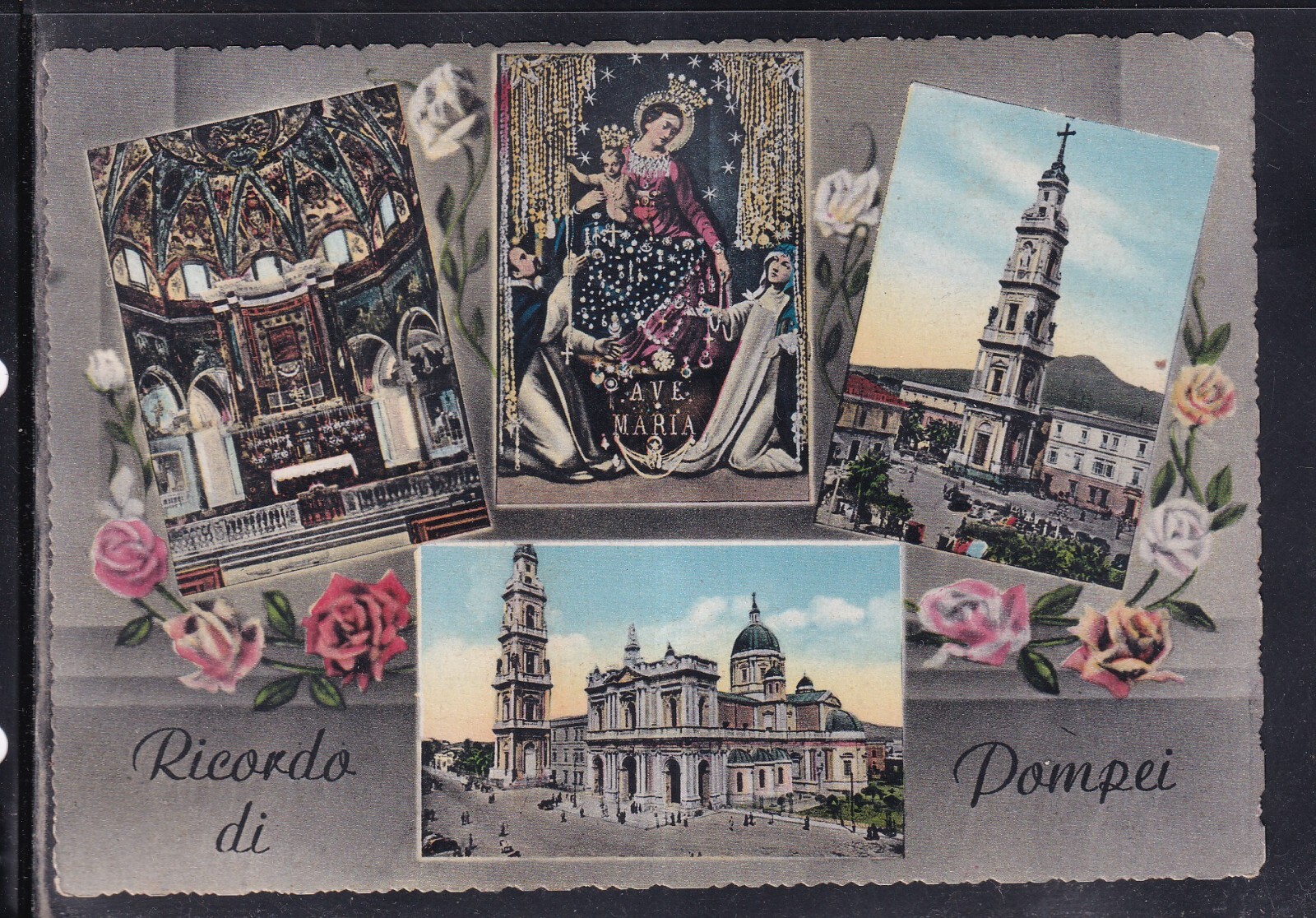 Cartolina Saluti da Pompei VEDUTINE Q1452