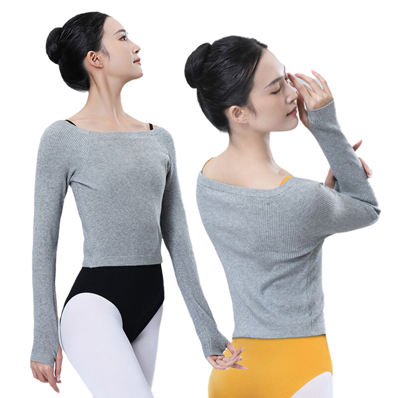Dance Costume Sweater Women's Ballet Training Clothes Adult Dance Warm Tops UK