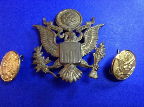 U.S.. Military Hat Badge- Eagle WW2 ? - Picture 7 of 8
