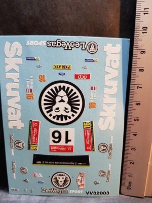 Planche De Décalcomanies 1/18 Pour Ford Fiesta WRC #16 – Solberg, Rallye Portugal 2016, Colorado VV18003