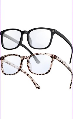 livho 2 Pack Blue Light Blocking Glasses, Computer Reading/Gaming/TV/Phones Glas